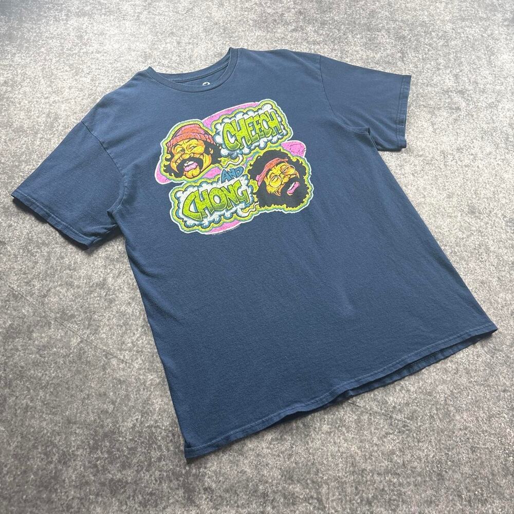 Liquid Blue Cheech & Chong T-Shirt Men’s L Navy Graphic Tee 2017
